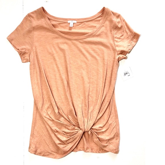 {Nordstrom BP} NWT Peach Front Knotted Tee - Picture 2 of 6